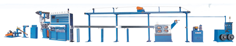 Wire physical foam extrusion line