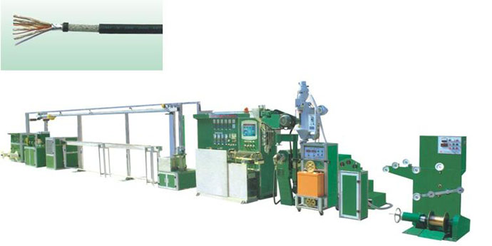 SATA hf wire extrusion into cable production line